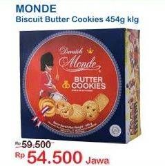 Promo Harga MONDE Butter Cookies 454 gr - Indomaret