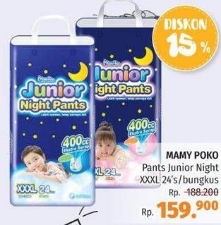 Promo Harga MAMY POKO Pants Junior Night XXXL24 24 pcs - LotteMart