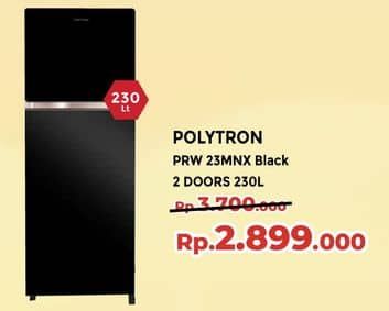 Promo Harga Polytron PRW 23MNX Kulkas 2 Pintu Belleza Jumbo 220 ltr - Yogya