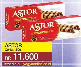 Promo Harga ASTOR Wafer Roll Chocolate 150 gr - Yogya