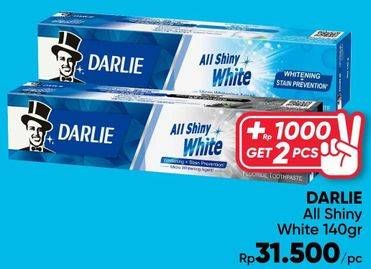 Promo Harga Darlie Toothpaste All Shiny White Whitening Stain Prevention 140 gr - Guardian