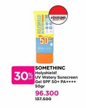 Promo Harga Somethinc Holyshield! UV Watery Sunscreen Gel SPF 50+ PA++++ 50 gr - Watsons