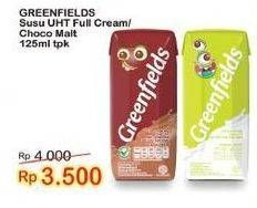Promo Harga Greenfields UHT Full Cream, Choco Malt 125 ml - Indomaret