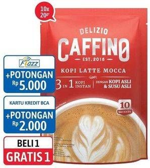 Promo Harga Caffino Kopi Latte 3in1 Mocca per 10 sachet 20 gr - Alfamidi
