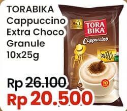 Promo Harga Torabika Cappuccino Extra Choco Granule per 10 sachet 25 gr - Indomaret