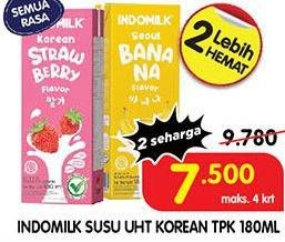 Promo Harga Indomilk Korean Series 180 ml - Superindo