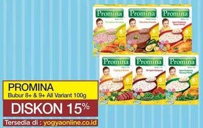 Promo Harga Promina bubur 8+ & 9+ All Variant 100g  - Yogya