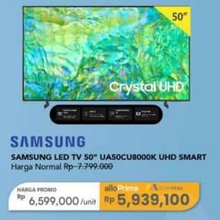 Promo Harga Samsung LED TV 50" UA50CU8000K UHD Smart  - Carrefour