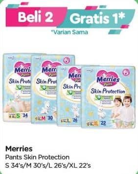 Promo Harga Merries Pants Skin Protection S34, M30, L26, XL22 22 pcs - TIP TOP