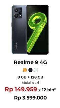 Promo Harga Realme 9 4G 8 GB + 128 GB  - Erafone