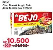 Promo Harga Bintang Toedjoe Bejo Jahe Merah per 6 sachet 15 ml - Indomaret