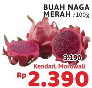 Promo Harga Buah Naga Merah per 100 gr - Alfamidi