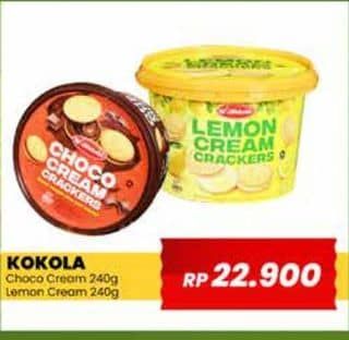 Promo Harga Kokola Cream Crackers Lemon, Choco 240 gr - Yogya