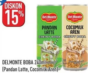 Promo Harga Del Monte Boba Drink Cocomilk Aren, Pandan Latte 240 ml - Hypermart