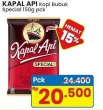 Promo Harga Kapal Api Kopi Bubuk Special 150 gr - Indomaret
