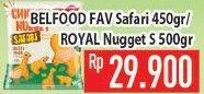 Promo Harga BELFOODS FAVORITE Chicken Nugget Safari 450gr/BELFOODS ROYAL Nugget S 500gr  - Hypermart