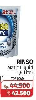 Promo Harga RINSO Detergent Matic Liquid Top Load 1600 ml - Lotte Grosir