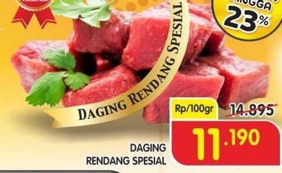 Promo Harga Daging Rendang Sapi Spesial per 100 gr - Superindo