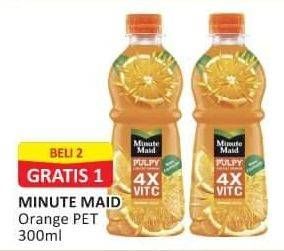 Promo Harga Minute Maid Juice Pulpy Orange 300 ml - Alfamart