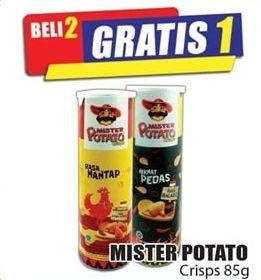 Promo Harga MISTER POTATO Snack Crisps 85 gr - Hari Hari