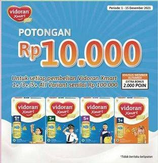 Promo Harga VIDORAN XMart 1+/3+/5+ All Variant  - Alfamidi