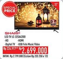 Promo Harga SHARP LC-32SA4200i | LED TV  - Hypermart