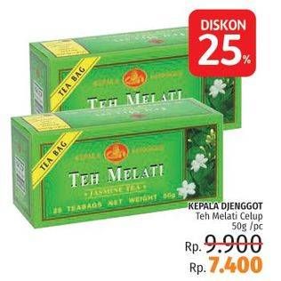 Promo Harga Kepala Djenggot Teh Celup Jasmine Tea per 25 pcs 50 gr - LotteMart