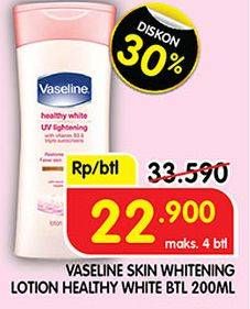 Promo Harga VASELINE Body Lotion UV Lightening 200 ml - Superindo