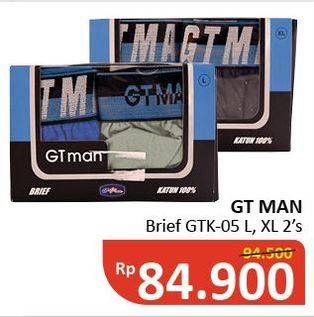 Promo Harga GT MAN Brief Mini GTK BO5 L, XL 2 pcs - Alfamidi