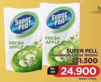 Promo Harga SUPER PELL Pembersih Lantai Fresh Apple 1600 ml - LotteMart