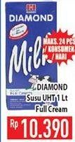 Promo Harga DIAMOND Milk UHT Full Cream 1 ltr - Hypermart