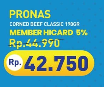 Promo Harga Pronas Corned Beef Classic 198 gr - Hypermart