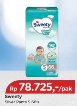 Promo Harga Sweety Silver Pants S66 66 pcs - TIP TOP