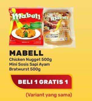 Promo Harga Mabell Chicken Nugget/Mini Sosis Sapi Ayam Bratwurst  - Yogya