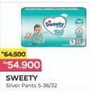 Promo Harga Sweety Silver Pants S36, S32 32 pcs - Alfamart