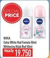 Promo Harga NIVEA Deo Roll On Extra Whitening, Whitening Hijab Fresh 50 ml - Hypermart