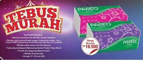 Promo Harga PASEO Facial Tissue 250 pcs - Carrefour