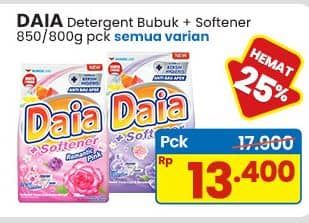 Promo Harga Daia Deterjen Bubuk All Variants 800 gr - Indomaret