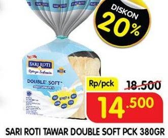 Promo Harga SARI ROTI Tawar Double Soft 360 gr - Superindo