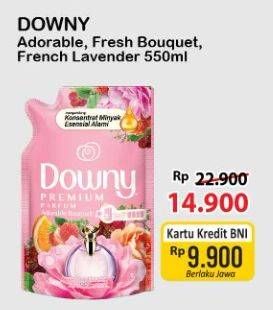 Promo Harga DOWNY Premium Parfum Adorable Bouquet, Fresh Bouquet, French Lavender 550 ml - Alfamart