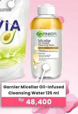 Promo Harga Garnier Micellar Water Oil-Infused 125 ml - Carrefour