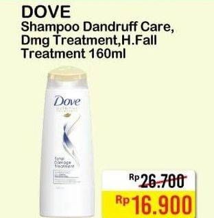 Promo Harga DOVE Shampoo Dandruff Care, Total Damage, Total Hair Fall 160 ml - Alfamart
