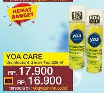 Promo Harga YOA Air Disinfectant Greentea 225 ml - Yogya