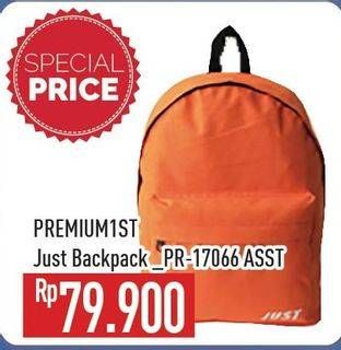 Promo Harga PREMIUM 1ST Just Backpack 17066  - Hypermart