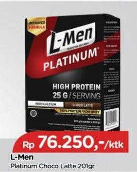 Promo Harga L-MEN Platinum Choco Latte 201 gr - TIP TOP