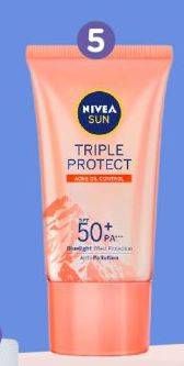 Promo Harga Nivea Sun Face Serum Protect & White SPF 50+ Oil Control 30 ml - Watsons