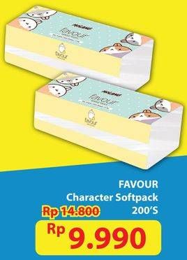 Promo Harga Favour Character Facial Tissue Gentle Touch 200 sheet - Hypermart