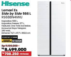 Promo Harga Hisense RS688N4IWU/WH  - COURTS