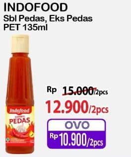 Promo Harga Indofood Sambal Ekstra Pedas, Pedas 135 ml - Alfamart