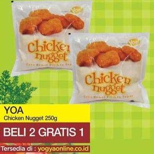 Promo Harga YOA Chicken Nugget 250 gr - Yogya